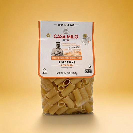 Casa Milo Rigatoni – Bronze Drawn & Slow Dried 454g / 1 lb