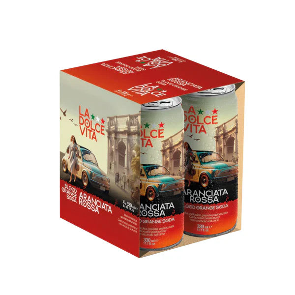 Aranciata Rossa (Blood Orange) Lemonade LA DOLCE VITA 4-pack